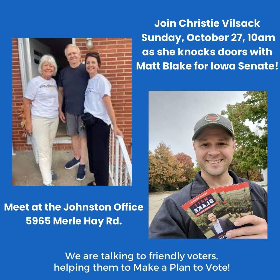 Christie Vilsack and Matt Blake Door Knocking